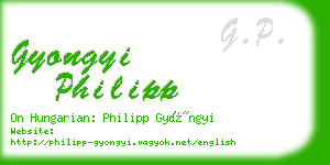 gyongyi philipp business card